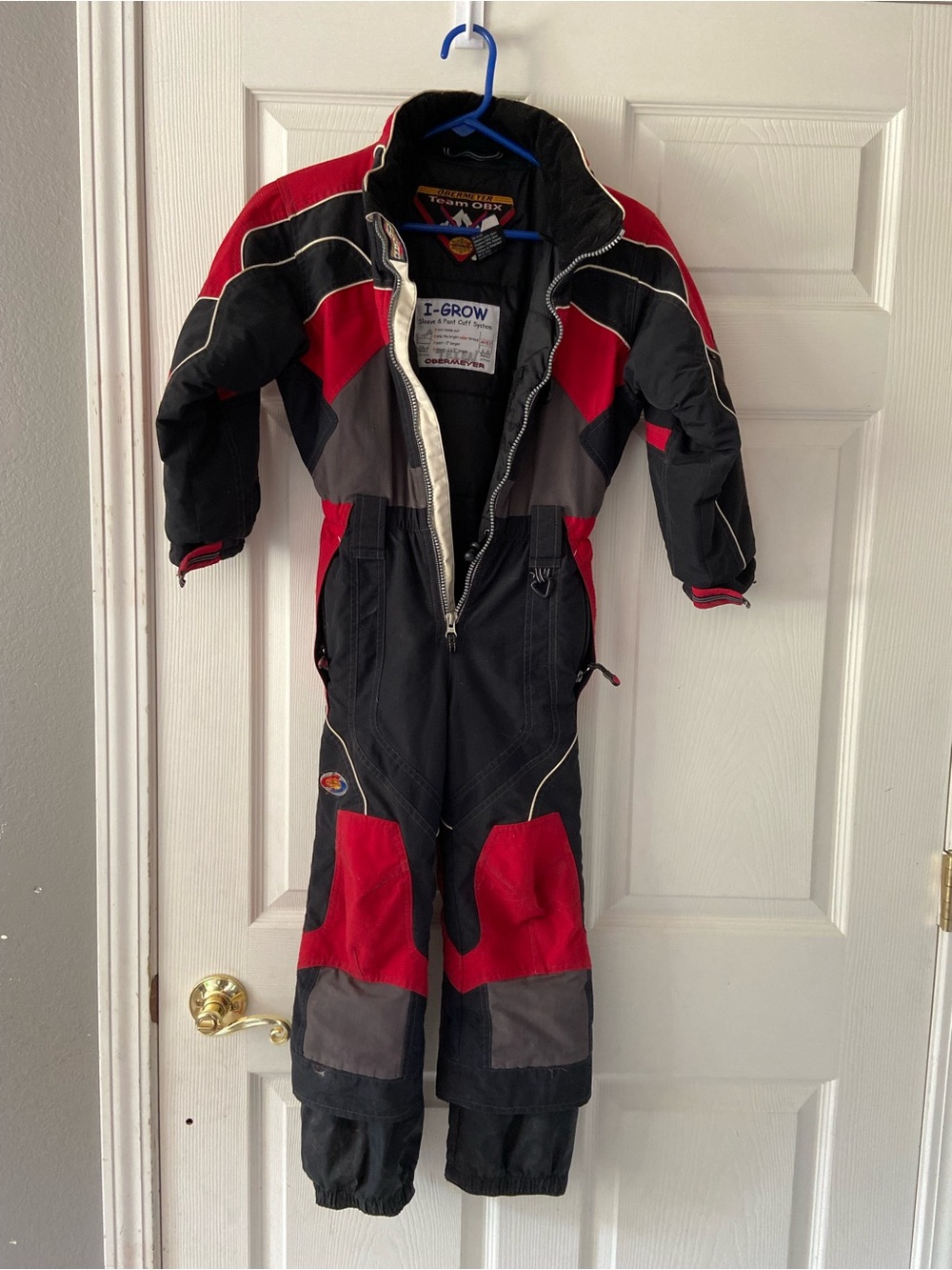Obermeyer Black Insulated Jacket with I-Grow Sleeve & Pant Cuff Label